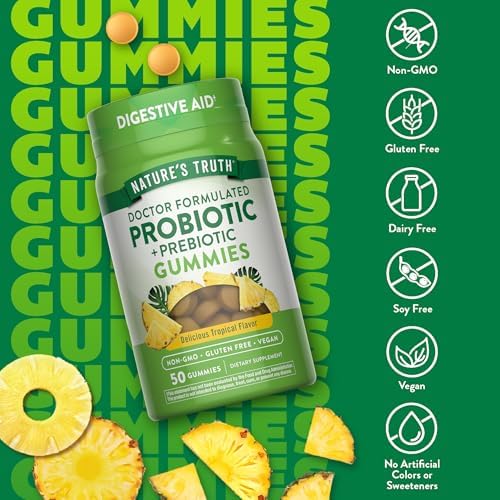 Gomitas Probióticas para Adultos Nature's Truth | 50 Piezas | Suplemento Digestivo Vegano, Sin OGM y Libre de Gluten - imagen 3