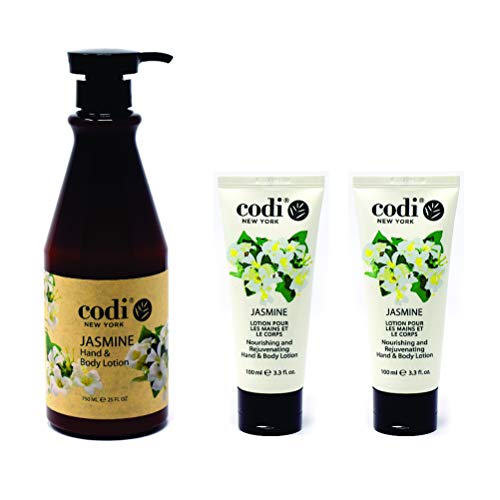 Loción CODi Jasmine - Loción Corporal y para Manos con Dispensador para Mujeres y Hombres - Loción Corporal de Jazmín con Maravilloso Aroma - Menos - imagen 1