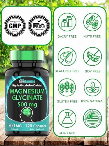 Glicinato de Magnesio 500mg por Cápsula - 120 Cápsulas | Suplemento Chelado para Sueño, Calma, Nervios, Articulaciones y Huesos* | No Transgénico - imagen 5