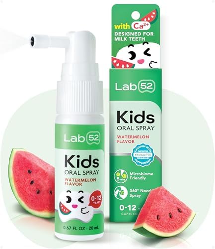 LAB52 Spray Oral para Niños, Ayuda para el Cepillado de Dientes, Cuidado Bucal Diario y Aliento Fresco, Aprobado por Niños, Sin Flúor, Sabor Sandía - imagen 1