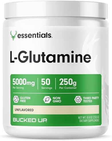 Bucked Up L-Glutamina (5000mg), Esenciales (50 Porciones, 250 Gramos) - imagen 1