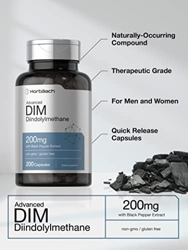 Suplemento DIM Horbäach 200mg | 200 Cápsulas | Extracto de Pimienta Negra | Diindolilmetano Avanzado para Mujeres y Hombres | Sin OGM, Sin Gluten - imagen 3