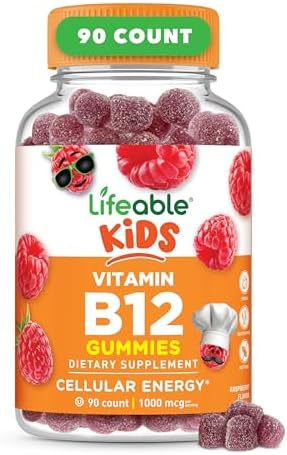 Vitaminas B12 para Niños Lifeable | 1000 mcg | Gomas de Sabor Delicioso | Sin Gluten, Veganas | Apoyo Energético, del Ánimo y Sistema Nervioso | 90 - imagen 1