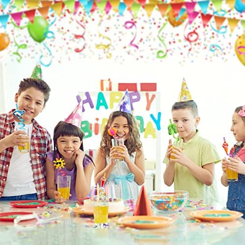 24 Popotes Locos de Playa para Niños - Suministros para Fiesta de Verano, Decoraciones y Regalos de Fin de Año con 2 Cepillos de Limpieza - imagen 7