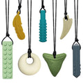 Collares Masticables para Niños y Adultos Sensibles - 7 Piezas de Collares de Silicón para Autismo, TDAH, Ansiedad, Estimulación Oral, Libre de BPA - imagen 1