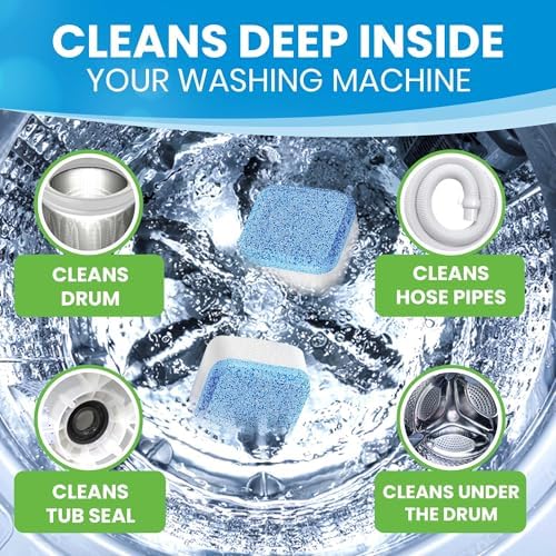 Tabletas Limpiadoras para Lavadoras Clean Elements 24 Piezas – Desincrustante Profundo para Lavadoras HE, de Carga Frontal y Superior – Seguras para - imagen 2