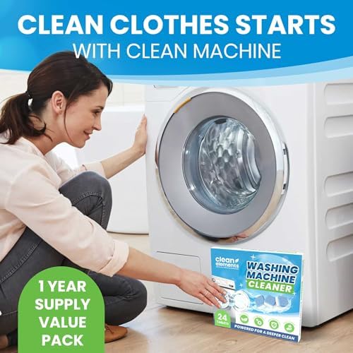 Tabletas Limpiadoras para Lavadoras Clean Elements 24 Piezas – Desincrustante Profundo para Lavadoras HE, de Carga Frontal y Superior – Seguras para - imagen 3