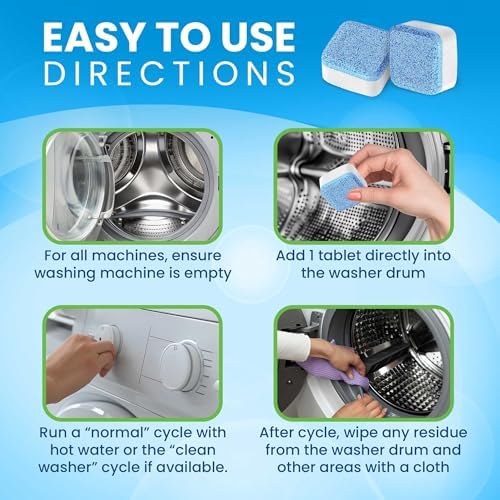 Tabletas Limpiadoras para Lavadoras Clean Elements 24 Piezas – Desincrustante Profundo para Lavadoras HE, de Carga Frontal y Superior – Seguras para - imagen 5