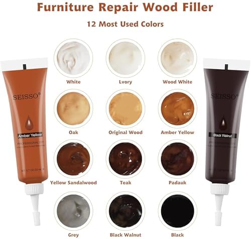 Kit de Reparación de Madera SEISSO, Pintura para Restaurar Muebles de Madera, 12 Colores para Rayones en Pisos, Mesas, Gabinetes y Puertas - imagen 2