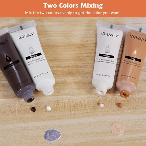 Kit de Reparación de Madera SEISSO, Pintura para Restaurar Muebles de Madera, 12 Colores para Rayones en Pisos, Mesas, Gabinetes y Puertas - imagen 4