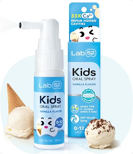 LAB52 Spray Oral para Niños, Ayuda para Cepillado de Dientes, Cuidado Bucal Diario y Aliento Fresco, Aprobado por Niños, Sin Flúor, Sabor Vainilla - imagen 1