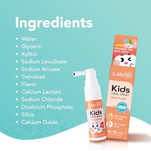LAB52 Spray Oral para Niños, Ayuda para Cepillado de Dientes, Cuidado Bucal Diario y Aliento Fresco, Aprobado por Niños, Sin Flúor, Sabor Vainilla - imagen 6
