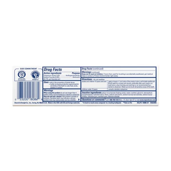 Pasta de Dientes ARM & HAMMER para Dientes y Encías Sensibles 4.5 oz (Paquete de 5) - imagen 2