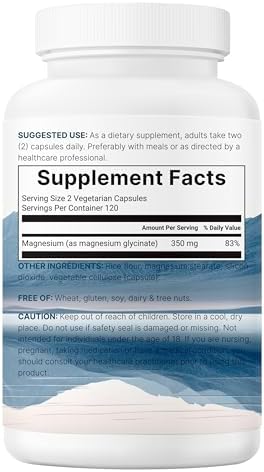 Micro Ingredients Magnesio Glicinato 350mg por Porción, 240 Cápsulas Veganas | Forma Elemental Potente, 100% Quelado, Alta Biodisponibilidad | - imagen 6
