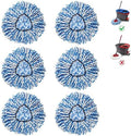 Repuestos de Cabezas de Trapeador O-Ceda RinseClean Dual, Microfibra, Paquete de 6, Fácil Limpieza, Color Azul - imagen 1