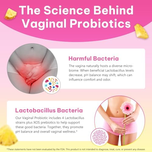 Gomitas Probióticas Vaginales para el Equilibrio del pH Femenino, Hidratación Vaginal y Salud de la Flora, Piña Hawaiiana, 60 Gomitas Veganas - imagen 3