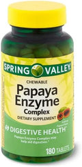 Tabletas Masticables de Complejo Enzimático de Papaya Spring Valley - Paquete de 2, 180 Tabletas en Total - imagen 1