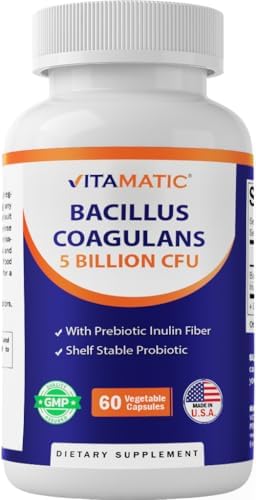 Suplemento Probiótico Vitamatic Bacillus Coagulans Estable - Promueve la Salud Digestiva - 60 Cápsulas Vegetales - Resistente a Ácidos Estomacales - imagen 1