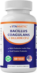 Suplemento Probiótico Vitamatic Bacillus Coagulans Estable - Promueve la Salud Digestiva - 60 Cápsulas Vegetales - Resistente a Ácidos Estomacales - imagen 1
