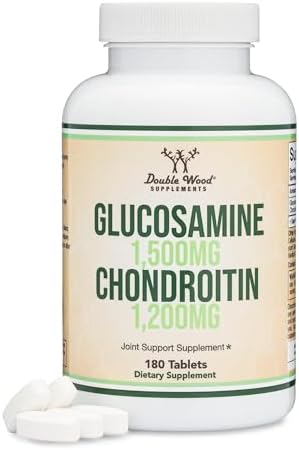 Suplemento de Soporte Articular Glucosamina Condroitina Triple Fuerza (1,500mg Glucosamina, 1,200mg Condroitina) 180 Tabletas, Libre de Gluten, No - imagen 1