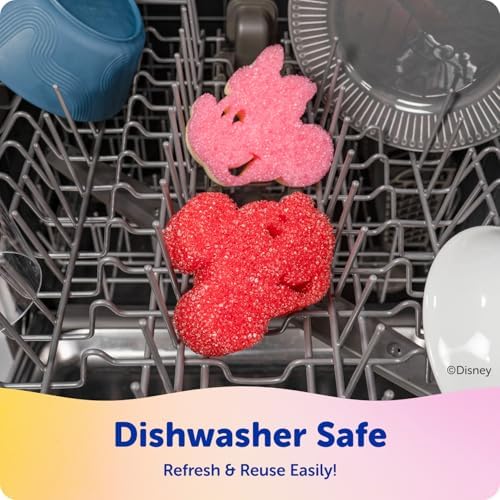 Esponjas de Cocina Scrub Daddy Mickey y Minnie Mouse - Incluye 2 Esponjas Scrub Daddy y 2 Estropajos Scrub Mommy - Edición Especial (4 Piezas) - imagen 5