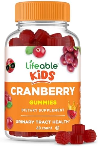 Gomitas de Arándano Lifeable para Niños | Suplemento Sabroso para Salud del Tracto Urinario, Vejiga y Digestión | Vegano y Sin OGM | 60 Unidades - imagen 1