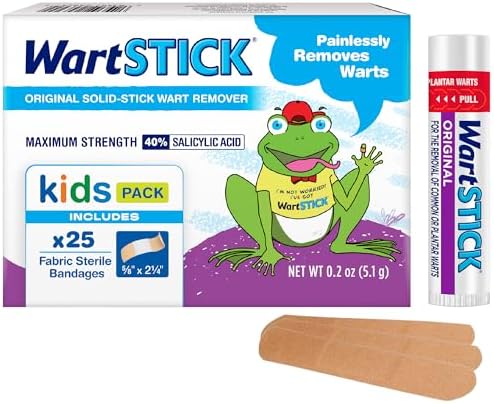 Kit de Remoción de Verrugas WartStick® para Niños (Incluye 25 Vendajes) Máxima Potencia - imagen 1