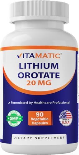 Vitamatic Orotato de Litio 20mg, 90 Cápsulas Veganas - Sin OGM, Sin Gluten - imagen 1