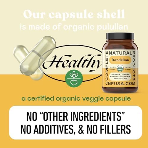 Cápsulas de Raíz de Diente de León Orgánicas 600mg - Suplemento Herbal para Detoxificación Hepática y Digestiva, Vegano, Sin GMO, Sin Rellenos, Libre - imagen 7