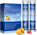 Tabletas de Agua Hidrógeno VivoNu con Electrolitos y Complejo de Magnesio, Vitamina C y D | Paquete de 2 Sabores (Naranja y Frambuesa) | Alternativa - imagen 1