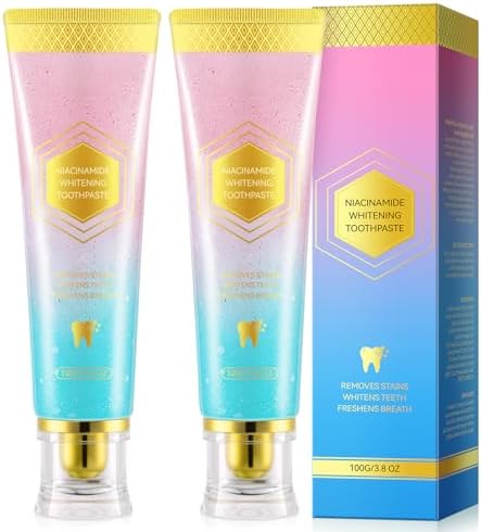 Pasta de Dientes Blanqueadora con Niacinamida 2 Paquetes, Efecto Intensivo, Aliento Fresco, 7.6 Oz - imagen 1