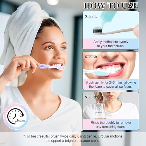 Pasta de Dientes Blanqueadora con Niacinamida 2 Paquetes, Efecto Intensivo, Aliento Fresco, 7.6 Oz - imagen 3
