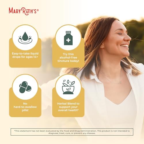 MaryRuth Organics Gotas Líquidas Orgánicas para la Salud Respiratoria con Hoja de Mullein | Raíz de Malvavisco & Saúco | Suplemento Vegano de 1 Fl Oz - imagen 6