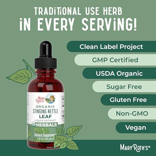 Extracto de Hoja de Ortiga MARYRUTH'S Organics | Suplemento Detox en Gotas Herbales | Orgánico USDA | Vegano | Sin OGM | Sin Gluten | 1 Oz Líquido - imagen 8