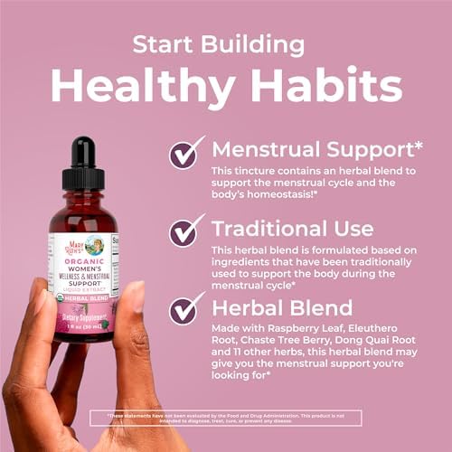 Suplementos Herbales Líquidos Orgánicos para Mujeres MaryRuth Organics | Incluye Ortiga, Hoja de Frambuesa, Raíz de Eleuthero, Baya de Sauzgatillo | - imagen 5