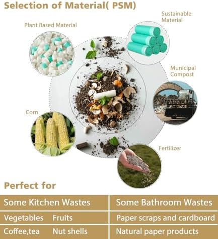 Bolsas de Basura Compostables AYOTEE de 4 Galones, 100 Piezas, Ultra Resistentes y Sin Aroma, para Baño, Cocina, Auto y Mascotas - imagen 2