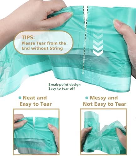 Bolsas de Basura Compostables AYOTEE de 4 Galones, 100 Piezas, Ultra Resistentes y Sin Aroma, para Baño, Cocina, Auto y Mascotas - imagen 5