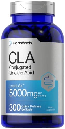Suplemento de CLA Horbäach | 300 Cápsulas Blandas | Máxima Potencia | Ácido Linoleico Conjugado de Aceite de Cártamo | Sin OGM, Sin Gluten - imagen 1