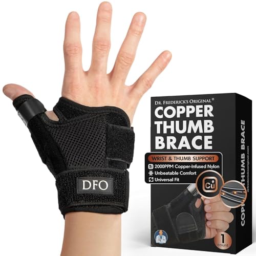 Férula de Pulgar de Cobre Dr. Frederick's – Soporte para Muñeca y Pulgar para Artritis, Tendinitis y De Quervain – Férula Reversible para Alivio del - imagen 1
