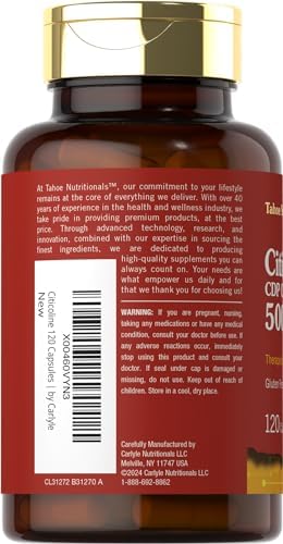 Suplemento de Citicolina Tahoe Nutritionals | 500mg | 120 Cápsulas | CDP Colina | Grado Terapéutico | Sin OGM y Libre de Gluten - imagen 3