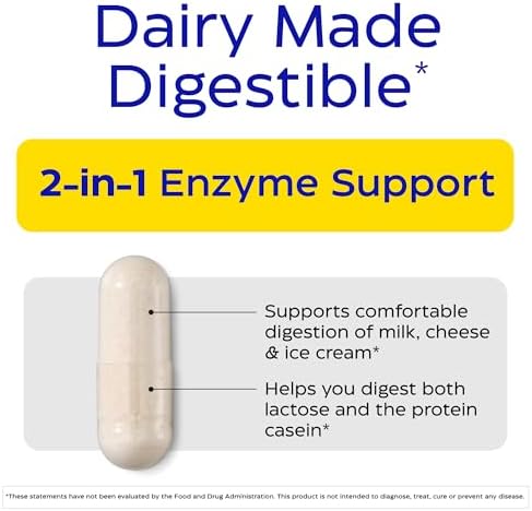 Enzymedica DairyAssist - Suplemento Digestivo para Intolerancia a la Lactosa, 30 Cápsulas, Ayuda a Reducir Gases y Distensión, Libre de Gluten - imagen 2