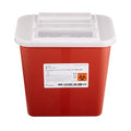 Contenedor de Desechos Peligrosos McKesson para Agujas - Plástico, Entrada Horizontal, Tapa Deslizante Translúcida - Rojo, 2 gal, 7 in x 10 1/2 in x - imagen 1