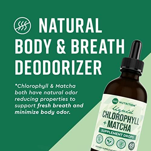 Gotas Líquidas de Matcha y Clorofila 360 Nutrition con L-Theanine, Suplemento Vegano y Sin Gluten, Apoya la Salud Digestiva y la Piel Radiante, 60 - imagen 6