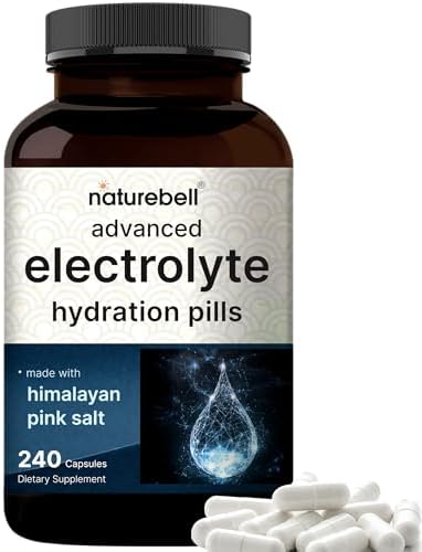 Píldoras Avanzadas de Electrolitos, 240 Cápsulas | Píldoras de Sal con Electrolitos para Hidratación en Ayuno | Con Sal Rosa del Himalaya, Sodio, - imagen 1