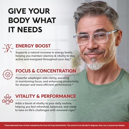 Suplemento de Ginseng Panax 1500 mg - Ginseng Rojo Coreano Extra Fuerte 10:1 - Energía, Enfoque y Rendimiento - Natural y Vegano - 120 Cápsulas, - imagen 3