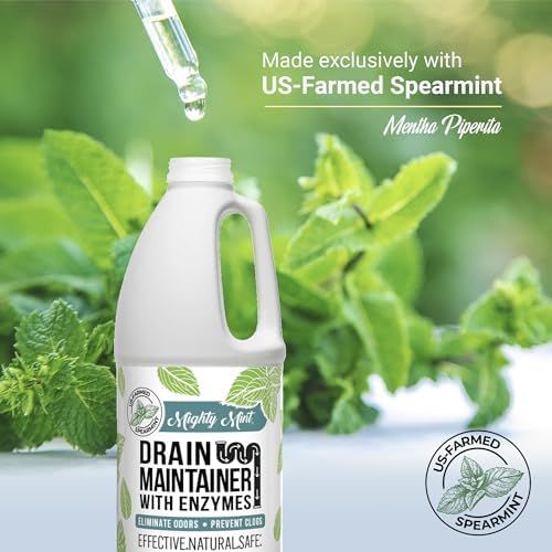 Mighty Mint Enzyme Mantenedor de Drenaje – Limpiador y Desodorante para Control de Olores y Prevención de Acumulación – Seguro para Tuberías, - imagen 4