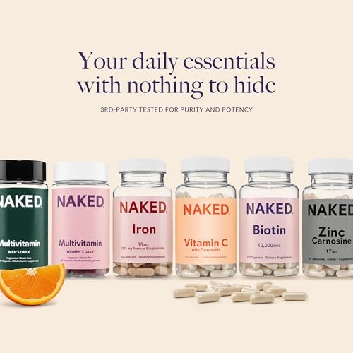 NAKED Vitamina C - Cápsulas de 500mg de Ácido Ascórbico con Bioflavonoides Cítricos - Antioxidante Diario y Soporte Inmunológico - Veganas, No GMO - - imagen 7