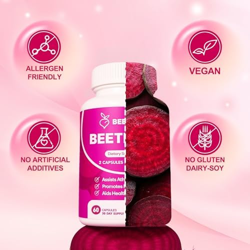 Cápsulas de Raíz de Betabel ZyliaVitaX – 1300mg de Polvo Orgánico, Suplemento Vegano y No GMO para Energía, Resistencia y Flujo Sanguíneo – 60 - imagen 4