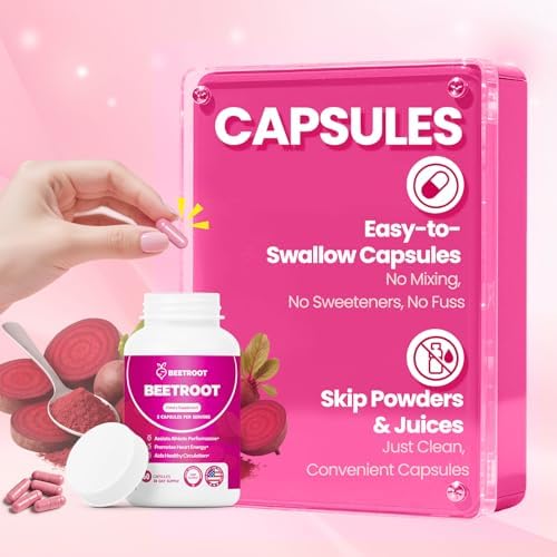 Cápsulas de Raíz de Betabel ZyliaVitaX – 1300mg de Polvo Orgánico, Suplemento Vegano y No GMO para Energía, Resistencia y Flujo Sanguíneo – 60 - imagen 5
