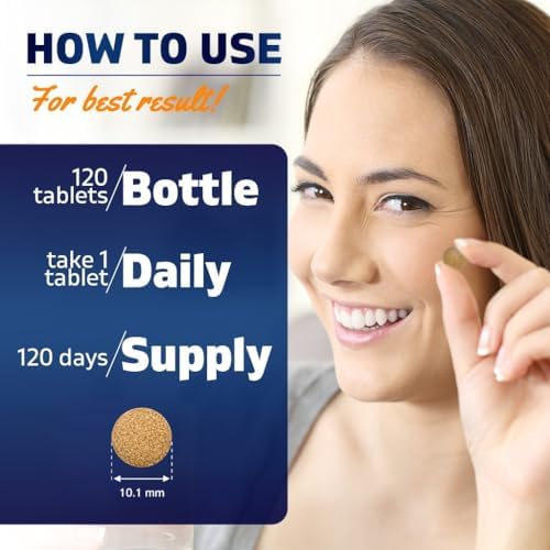 Suplemento de Hierro Vitamatic Ferrous Fumarate 325 mg + Vitamina C 100 mg (104 mg Hierro Elemental) – Alta Potencia, Suave para el Estómago, 120 - imagen 4